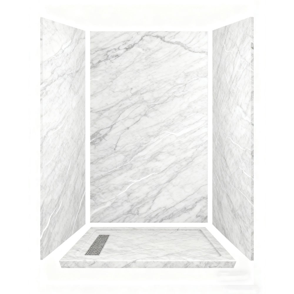 Commercial Grade Continuous Vein SPC Bathroom Cladding Complete Set with Trims